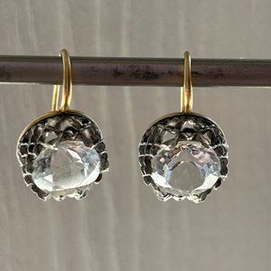 Nikolle Radi White Topaz and platinum earrings